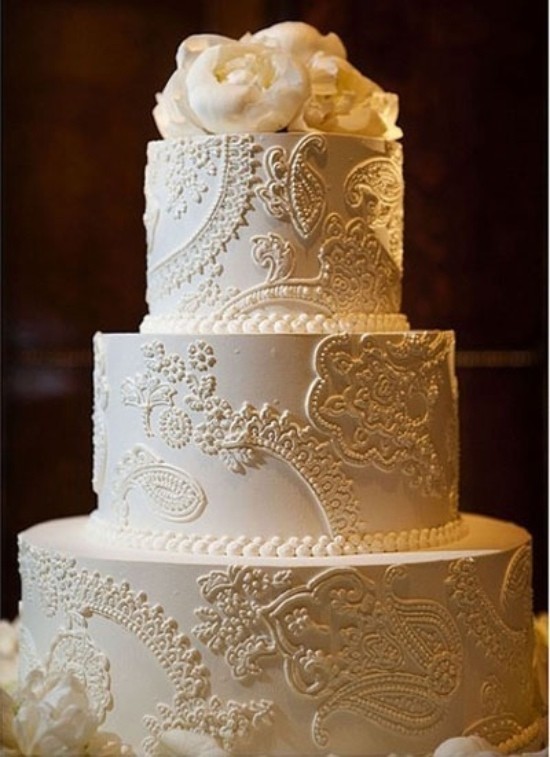 Mežģīņu kāzu torte